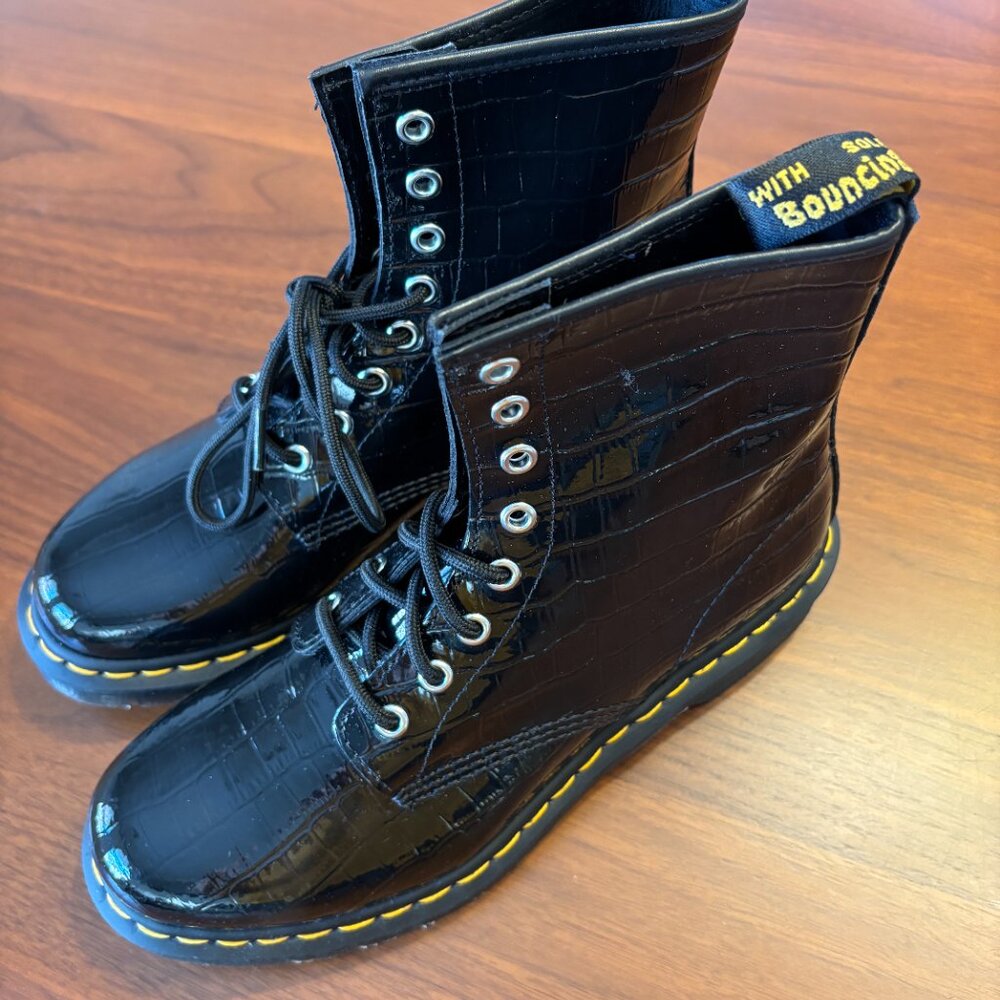 Dr. Martens Glossy Black Ankle Booties - Picture 7 of 14